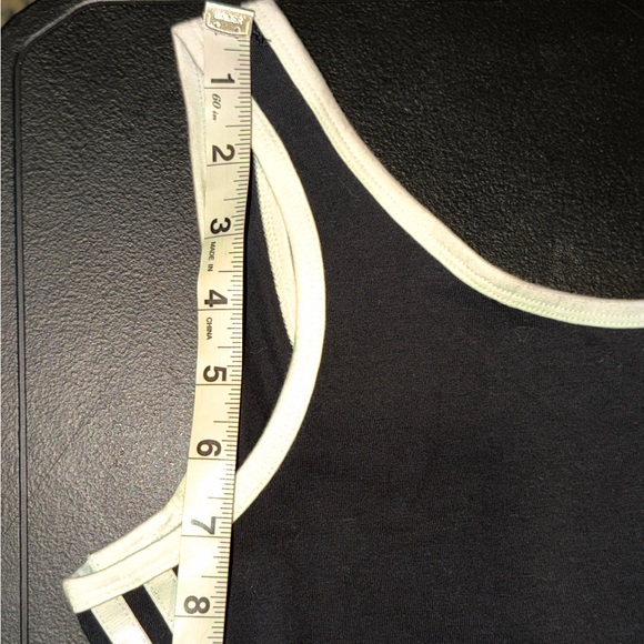 NWOT Womens Adidas Classic Blk and White body suit with snap closure- slimming❤️ - Picture 9 of 12